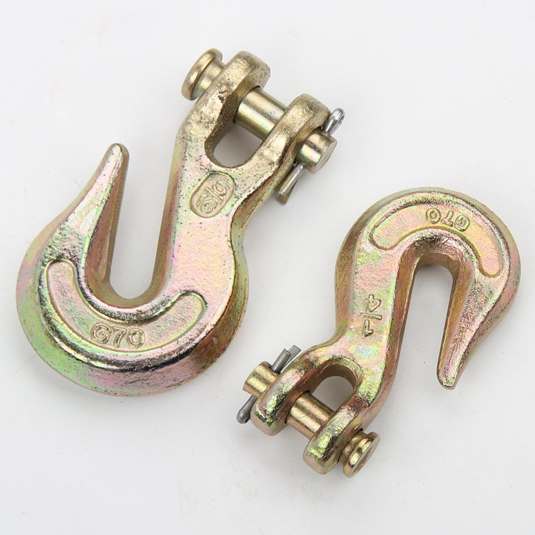 Alloy Steel Horn Grapple Eye Sling Hook Lifting Cargo Hook Chain Connection Hook Crampons