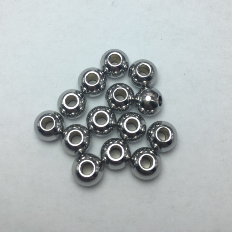 不锈钢珠子 车床打孔珠 散珠 手工串珠 diy饰品配件 生产厂家