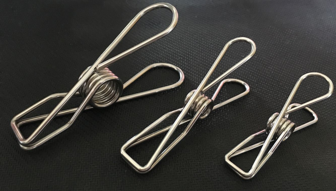 不锈钢晾衣服夹子弹簧实心夹 强力防风晾衣夹被夹晒衣夹小夹