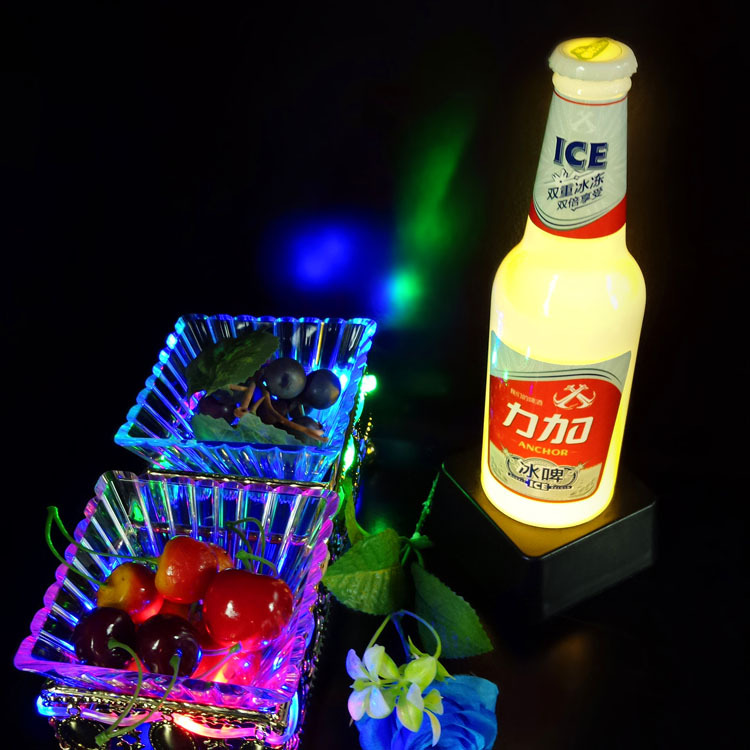 led酒吧ktv餐厅啤酒瓶造型充电台灯服务桌灯带开瓶器酒瓶吧台灯