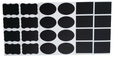 环保多功能黑板贴 现货外贸出口 50*35mm花边形黑板贴 8贴/张