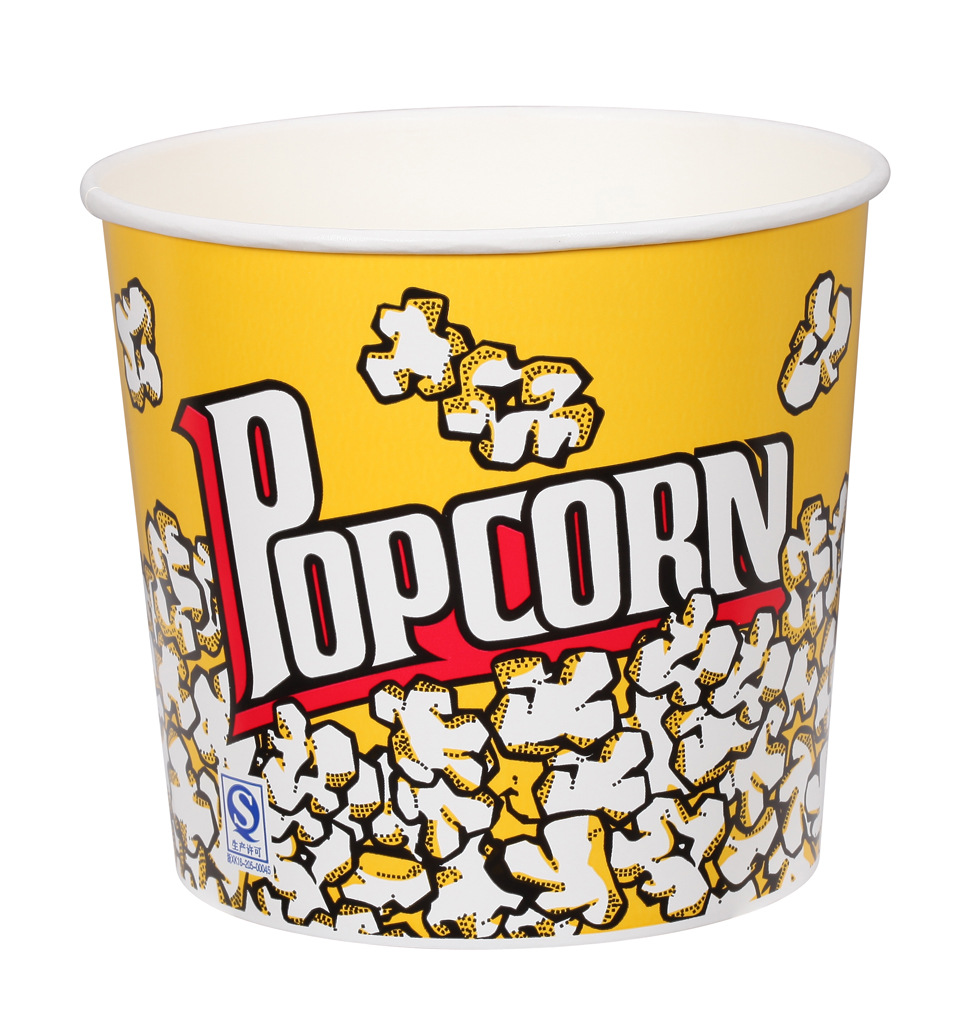 厂家直销爆米花杯32盎司ktv电影院爆米花专用纸桶一次性爆米花杯