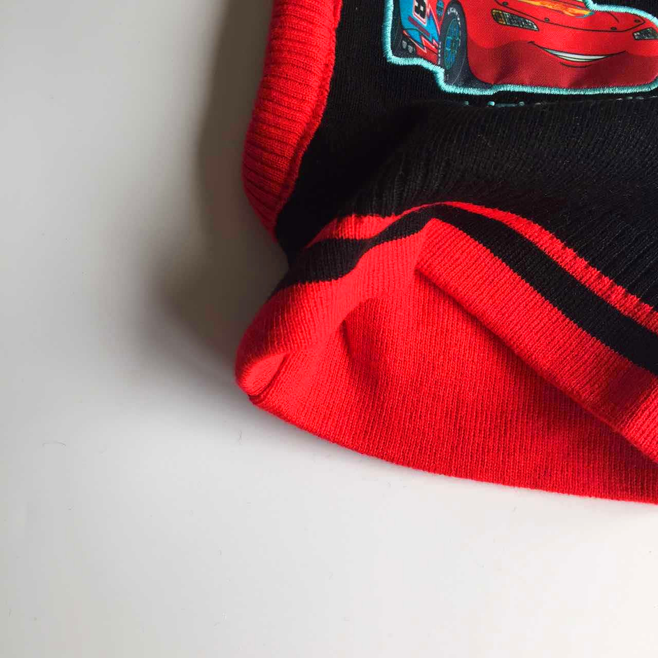 外贸原单出口欧洲汽车总动员闪电麦昆卡通儿童针织风雪帽秋冬新款