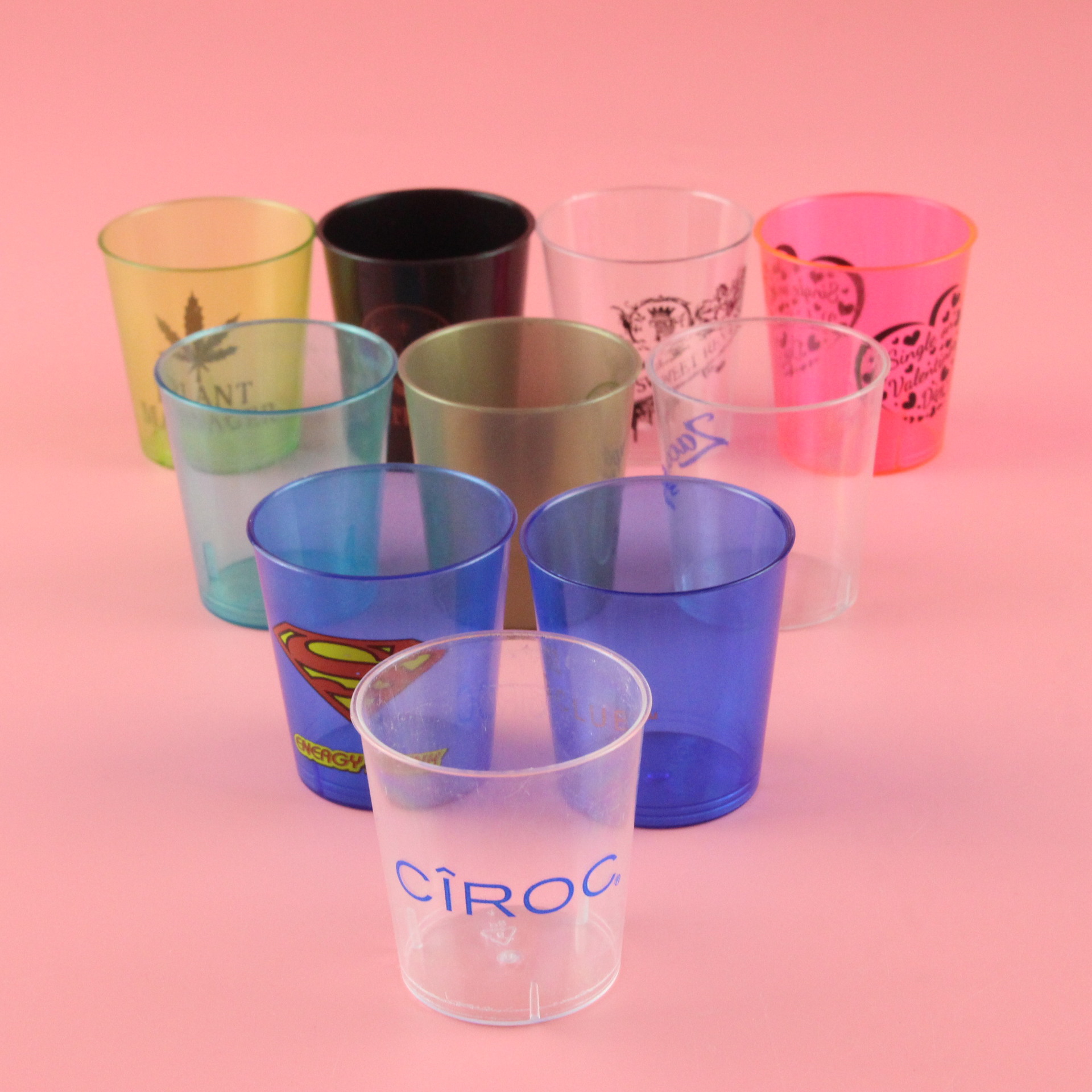 30ml塑料迷你小酒杯 一次性烈酒杯 ps塑料杯 一口杯 可定制