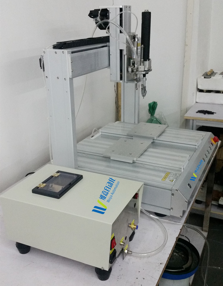 厂家直销 自动化锁螺丝机吹气式双工位全自动打螺丝机机器人拧上