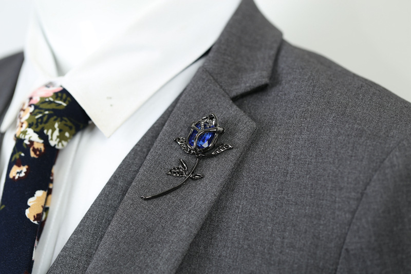 复古时尚西装男士胸针 个性合金胸花别针 树叶衣领扣配饰品批发