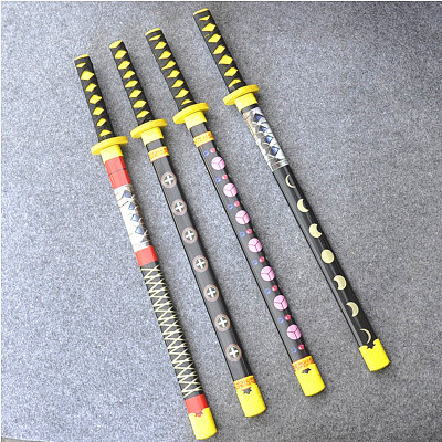 73cm竹木青龙武士刀 龙凤日本刀儿童武器模型玩具 日漫cos道具