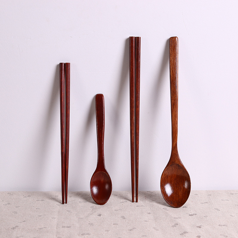 木制老漆汤勺 原木勺筷套装 可做logo 厂家现货供应 木餐具-阿里巴巴