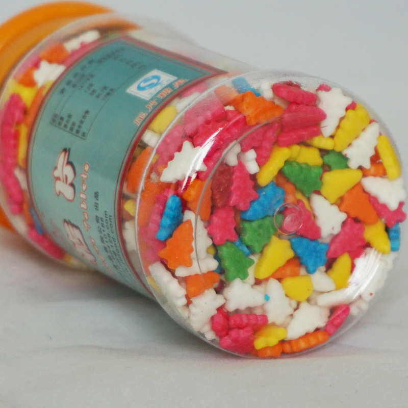 金特利创意热销食品 烘焙蛋糕装饰糖果 甜点配料小松树彩色糖片