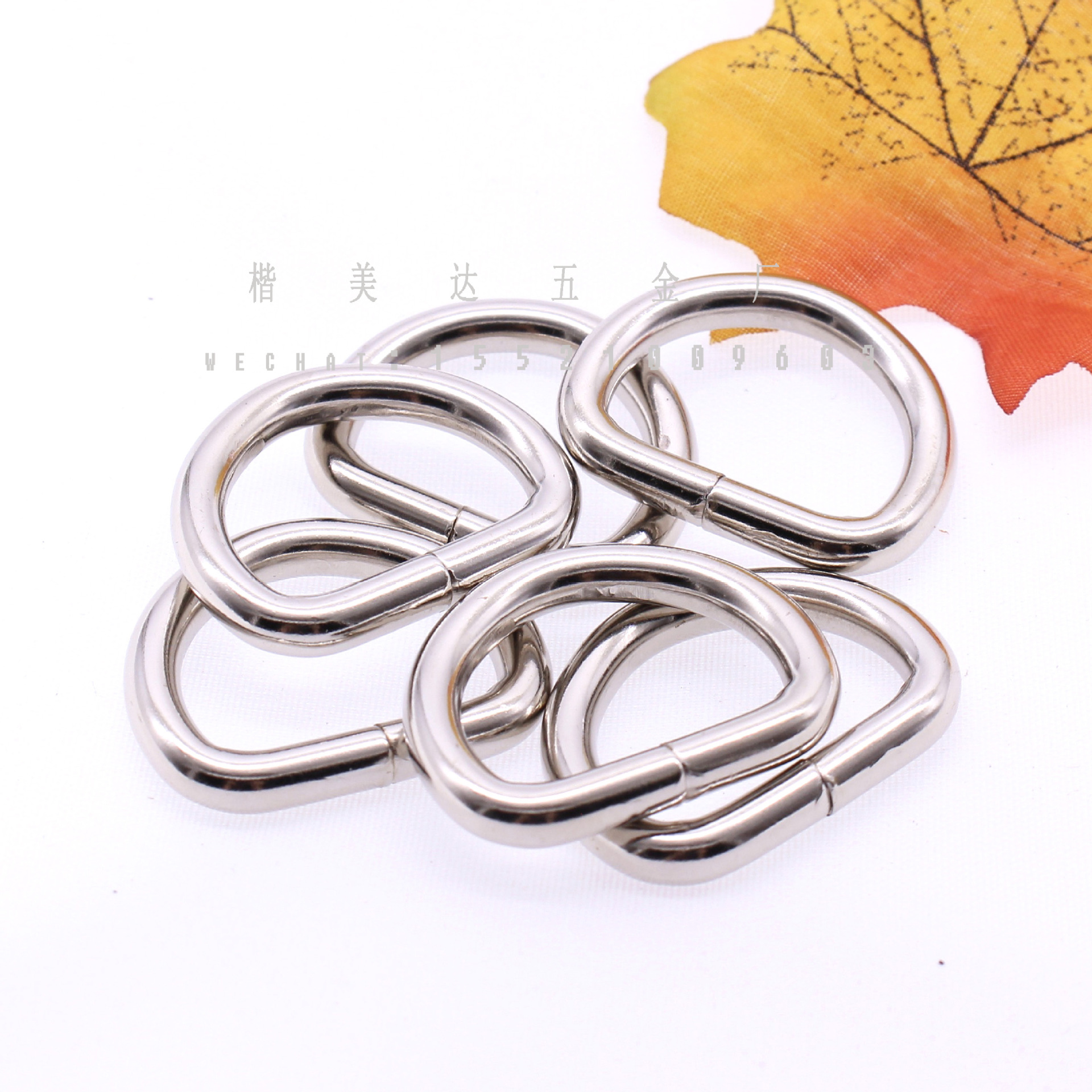 热销金属铁环铁线d扣 箱包五金配件d字扣 包包织带扣d型环半圆扣