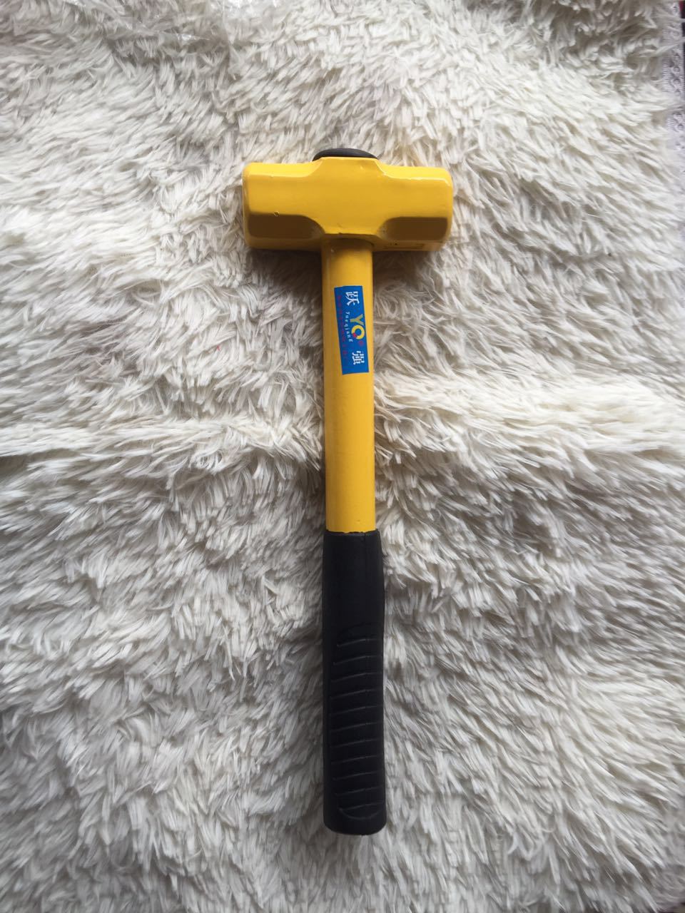 钢管柄八角锤钢柄八角锤方头锤石工锤国标锤头铁榔头大锤子手锤