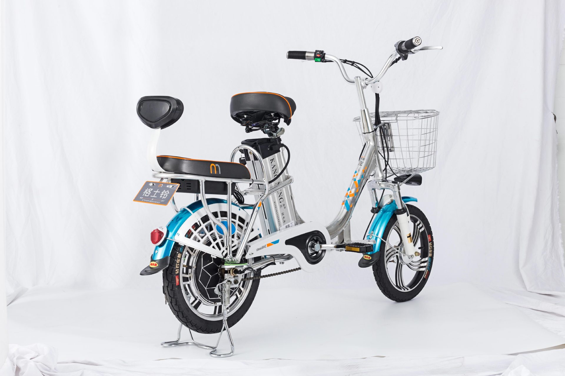 格士铃电动车锂电池自行车依兰公主小骑士16寸城市时尚铝合金车架