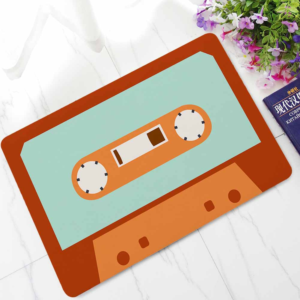 受气包 录音带橡胶地毯地垫 创意磁带客厅卧室书房吸水防滑门垫