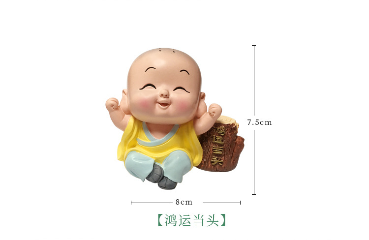 现货 茶宠礼品休闲礼物摆件树脂工艺品 禅说系列禅意小沙弥