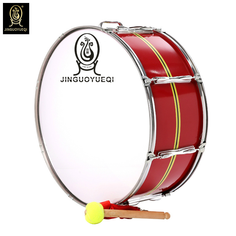 金果乐器三色不锈钢压圈大军鼓军乐队大鼓大队鼓少先队大鼓西洋鼓