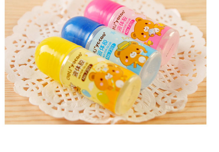 得力7301-6液体胶水卡通手工胶水35ml儿童液体胶水 文具办公用品