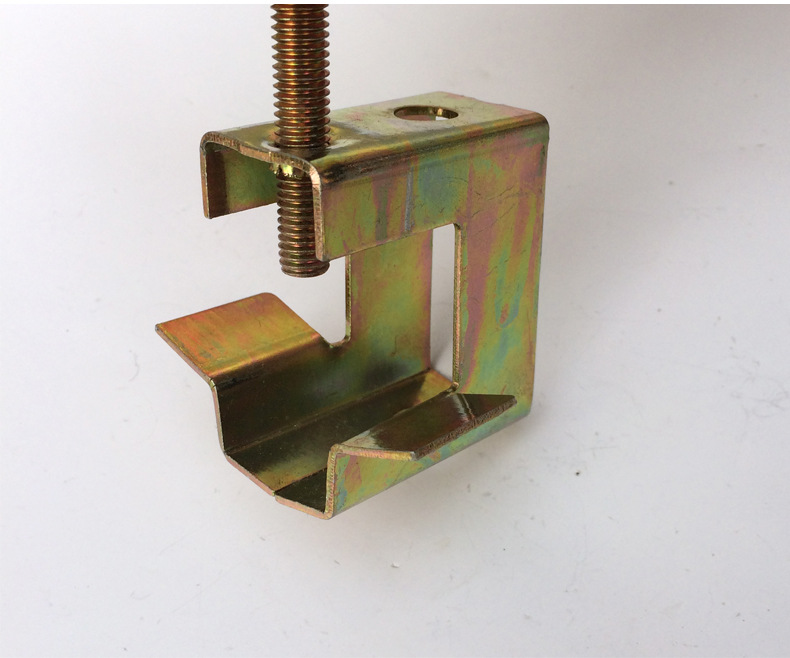 厂家直销小号中号镀锌钢管c型白老虎卡子金属铁u型卡箍彩色老虎卡