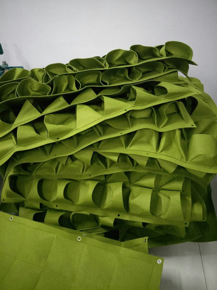 批发 毛毡袋 毛毡美植袋绿化墙体植物袋横向立体花盆 育苗袋