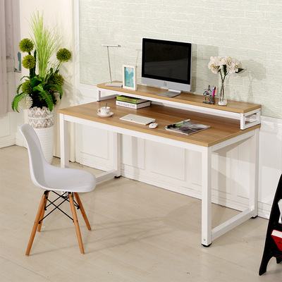 特价创意台式电脑桌双层书桌办公学生桌写字台书法桌简约现代