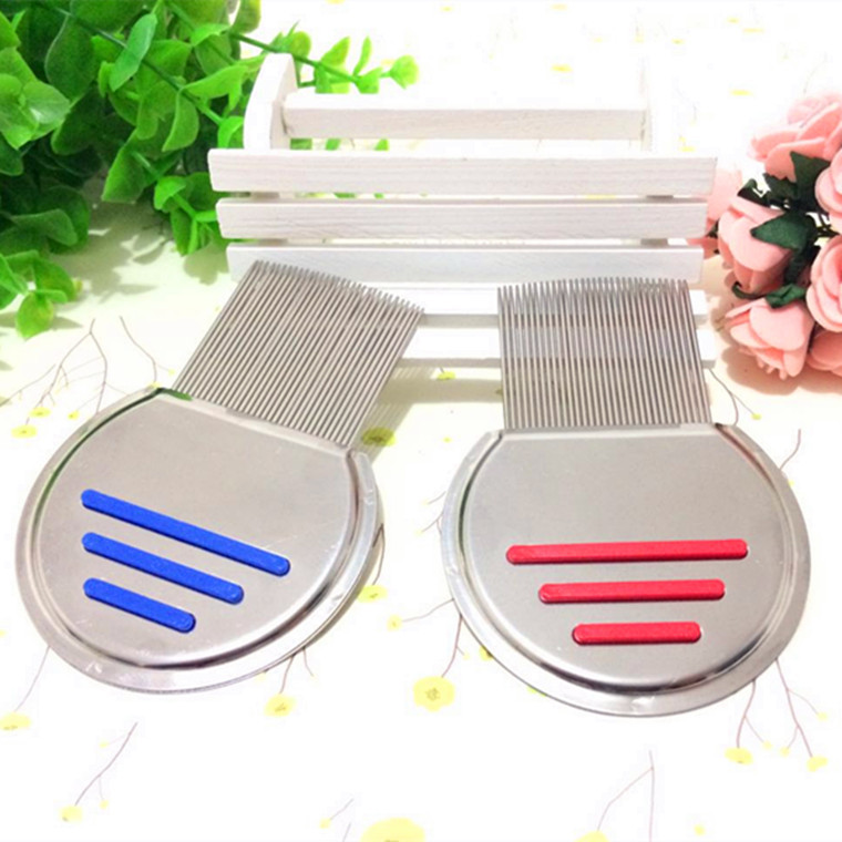 Cross-Border Pet Comb Dogs and Cats Stainless Steel Flea Removal Hair Removal Comb Beauty Knot Opening Needle Comb Cat Comb Cleaning Supplies