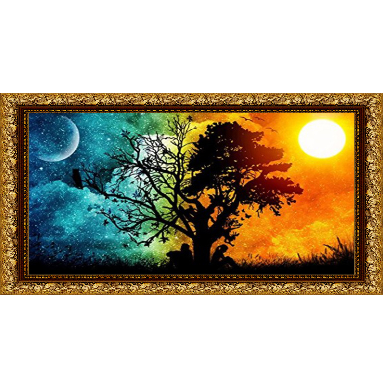 钻石画diy日月风景速卖通wish亚马逊ebay跨境货源新款点钻绣