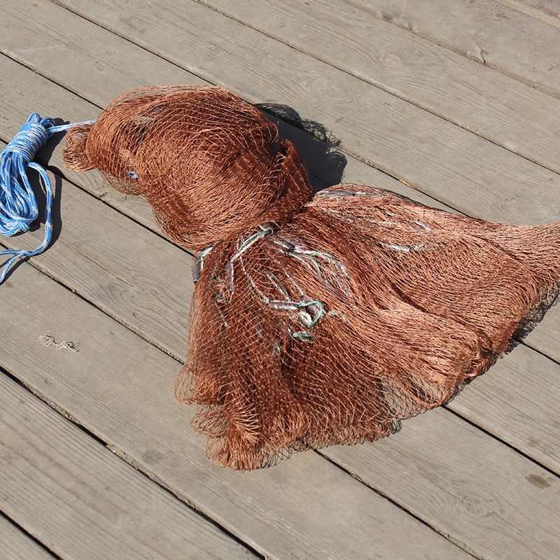 传统机织轮胎线手撒网旋网 小网眼镀锌刚坠纯铅坠手抓网渔网