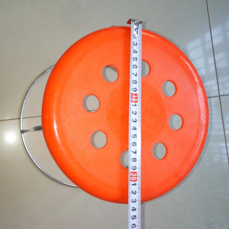 批发 高25cm塑料小八孔圆凳 简易四连体钢筋 八孔凳 钢筋凳子百货