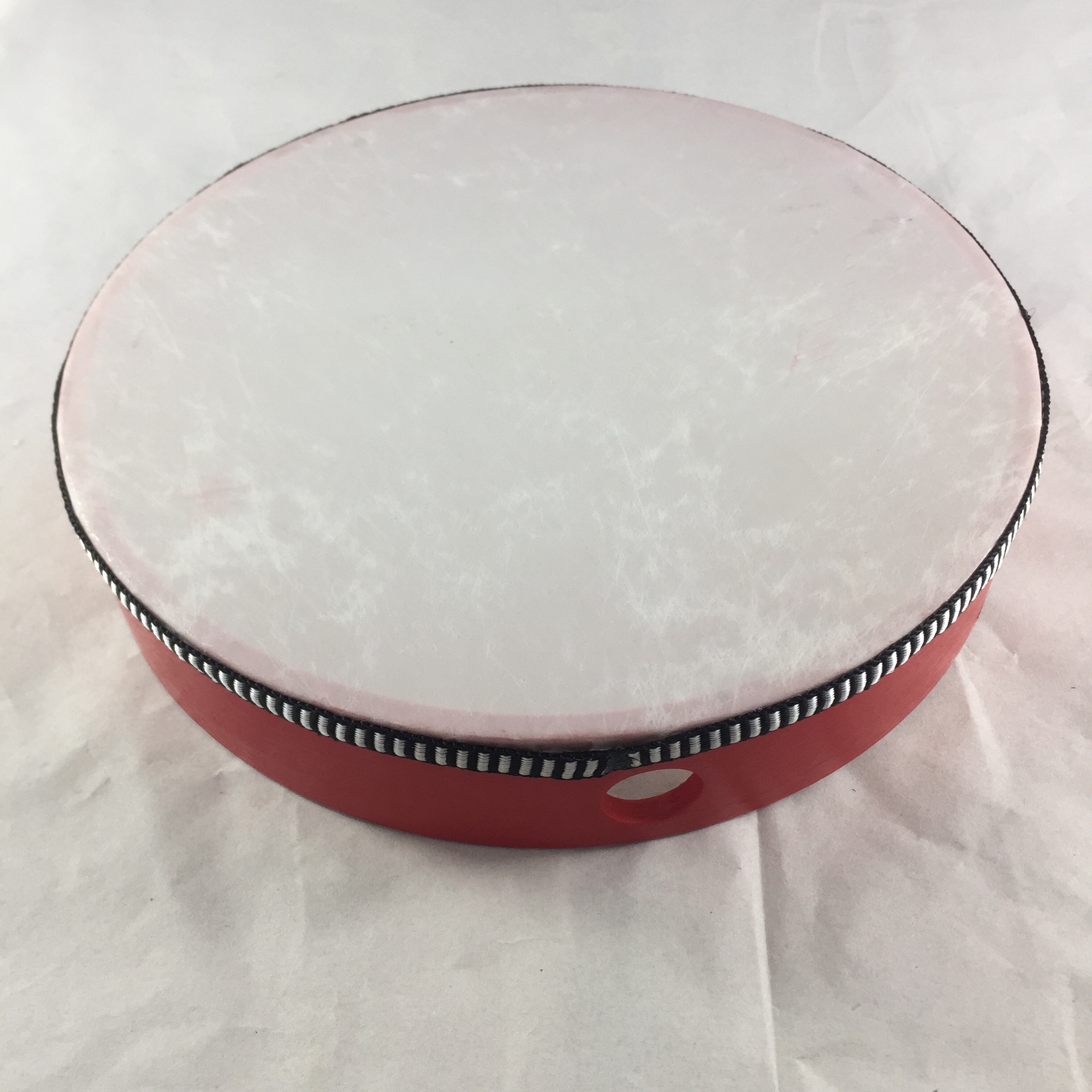 厂家手拍鼓 儿童奥尔夫打击乐器 多尺寸红色手鼓4寸手鼓