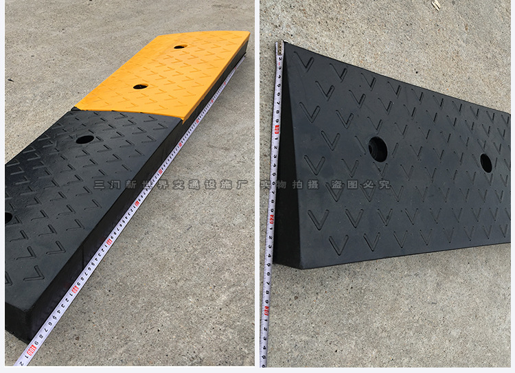1000*250*40橡胶斜坡上坡台阶垫减速带路沿坡三角块道路厂家直销