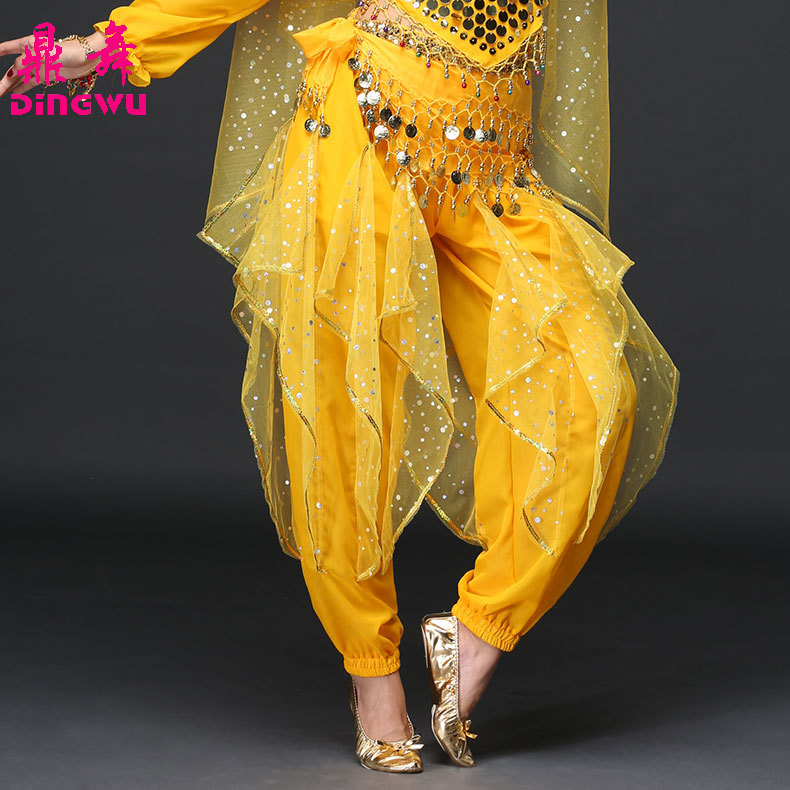 新款肚皮舞裤子下装 印度舞演出长裤 大亮点旋转裤 舞蹈裤批发