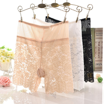 厂家直销,时尚女士全蕾丝布料半透明安全裤