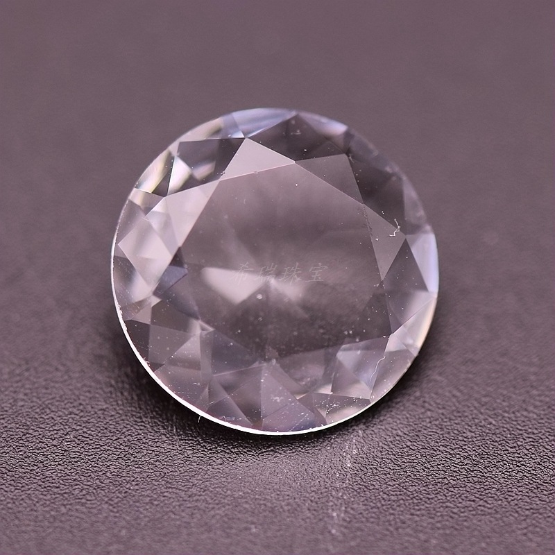 高品质 圆形彩色水晶玻璃8mm 黑白粉 咖啡色梧州 人工合成宝石