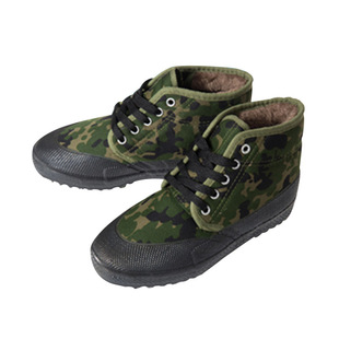 厂家直销3520迷彩高帮棉胶鞋 内里加绒 舒适保暖 户外运动专用鞋