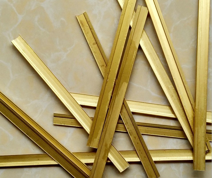 定做各种铜条铜棒 h595mm方形装饰铜条定制