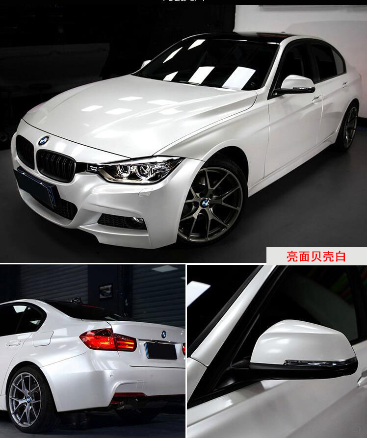 诚招渐变汽车改色膜亚光亮光白色变色龙车身改色膜陶瓷白贝壳白车身贴