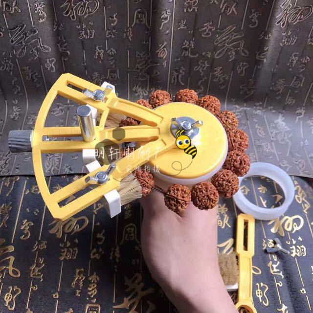 手摇式文玩刷子半自动文玩刷串佛珠机金刚刷串神器手摇串刷盘珠