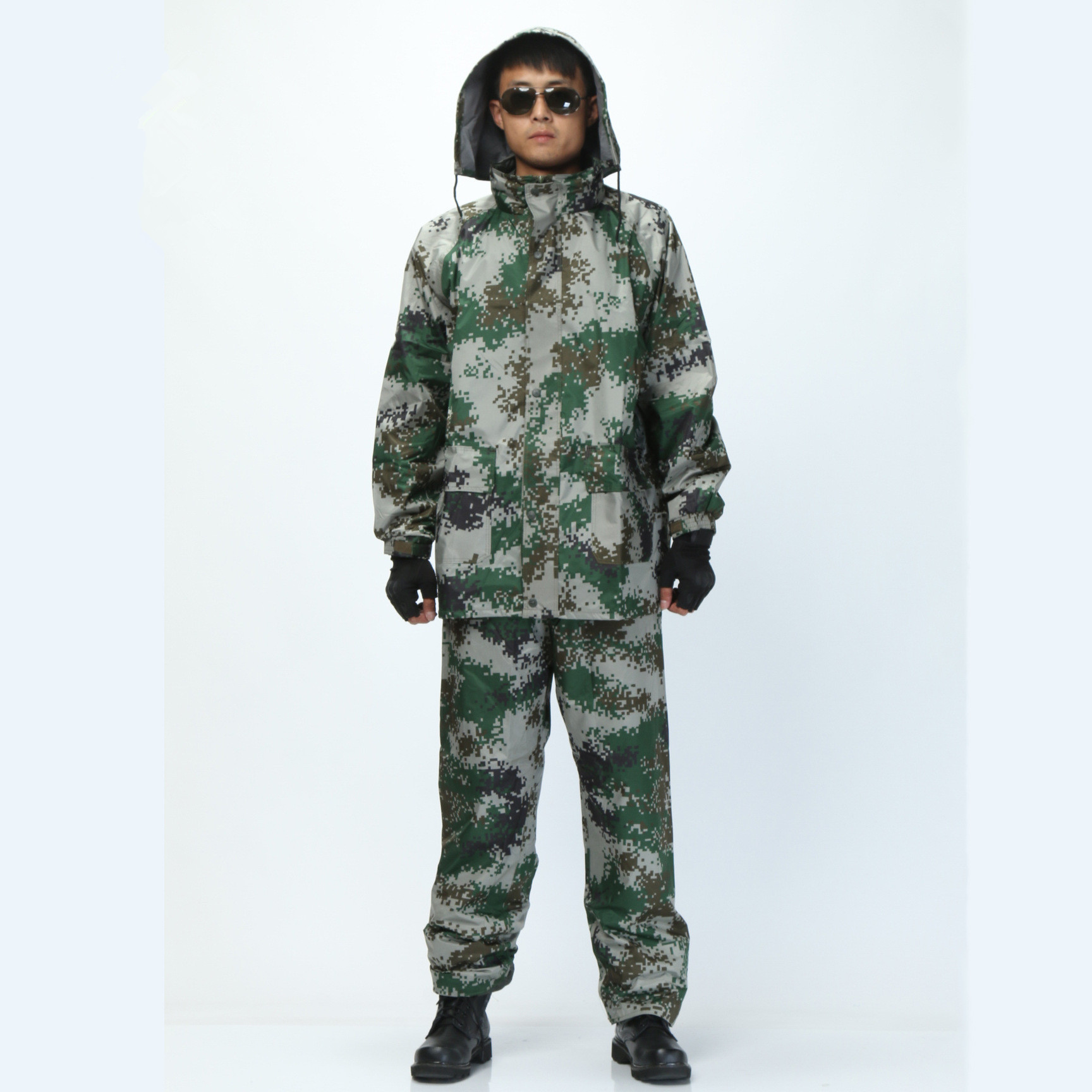 批发正品雨衣07迷彩雨衣户外训练分体救援雨衣丛林数码雨衣批发部