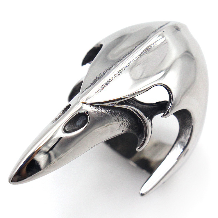 rb107外贸欧美复古男士钛钢戒指 潮男钢戒 长尖鹰嘴钢戒