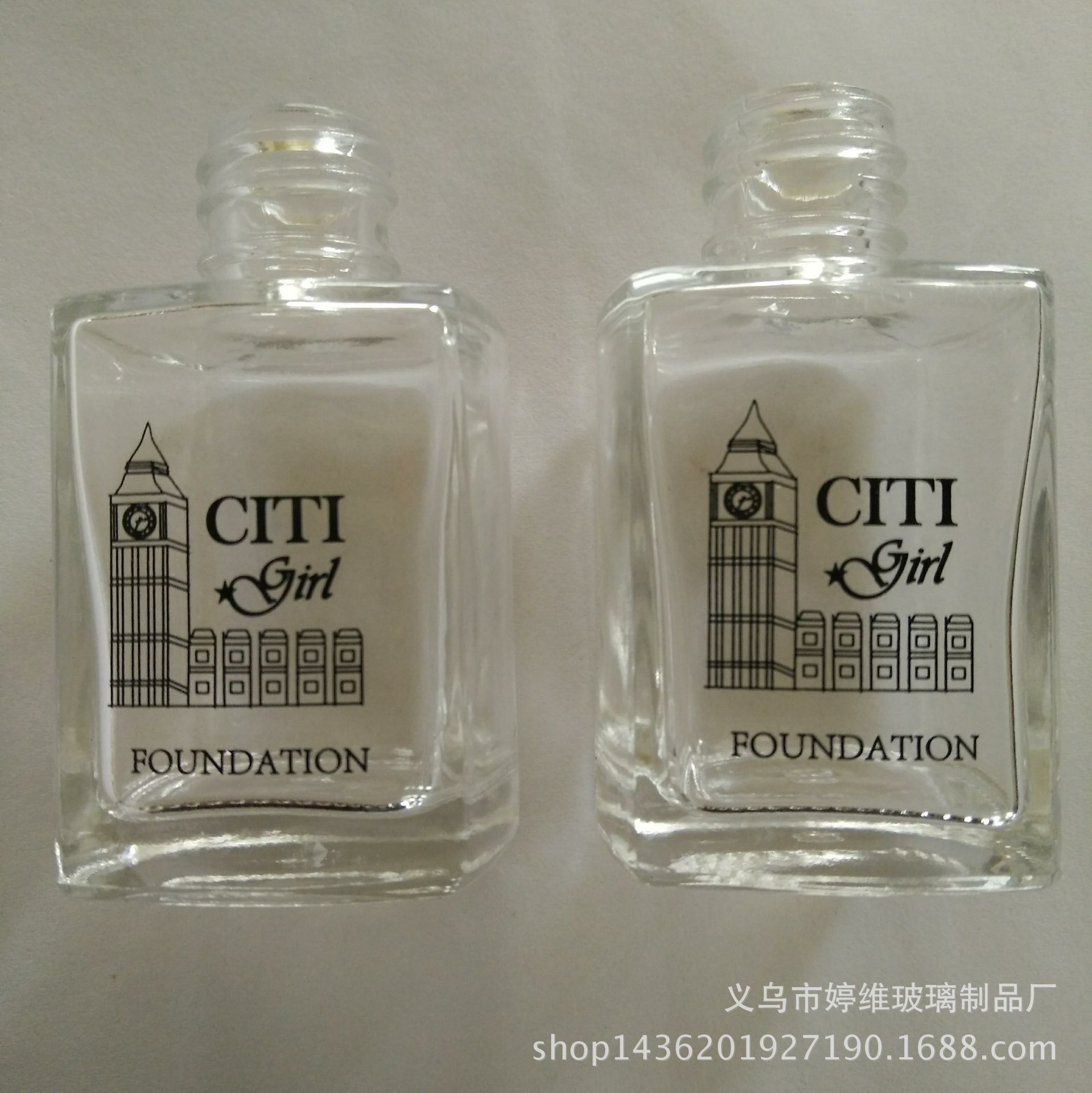 义乌婷维印刷指甲油瓶玻璃瓶化妆品瓶香水瓶丝印喷涂烫金订印logo