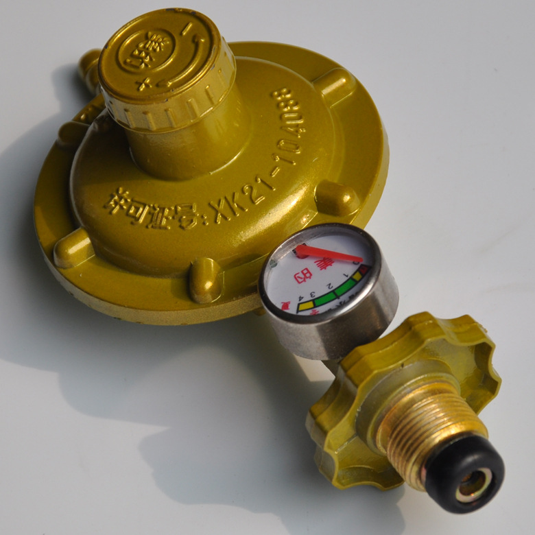 美的大体调压器黄表中压阀带开关减压阀液化气煤气阀高低压阀