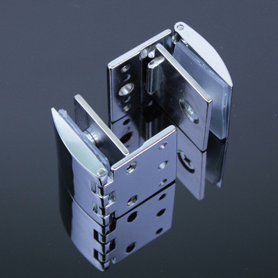 玻璃柜门合页玻璃铰链合页开孔酒柜橱柜玻璃夹展示柜 玻璃门铰链