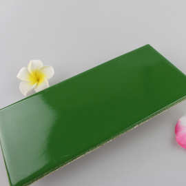 100*200饰面彩色瓷片 浙江杭州丽水嘉兴建筑外立面亮面草绿色瓷砖