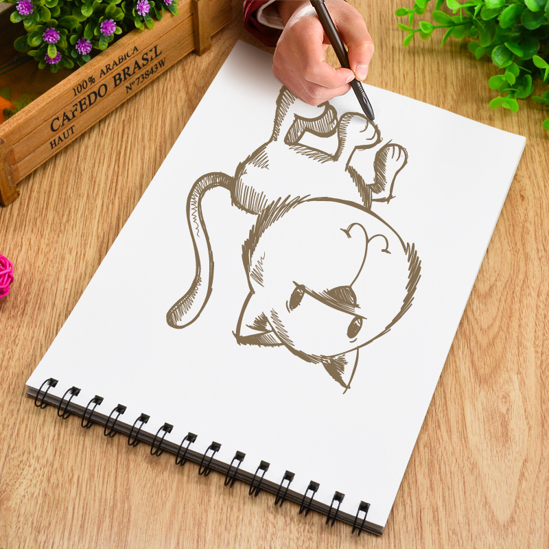 Learning Stationery B5 Sketchbook Blank Literary Sketch Book Fresh Loose-Leaf Coil Notebook Graffiti Painting Factory Wholesale