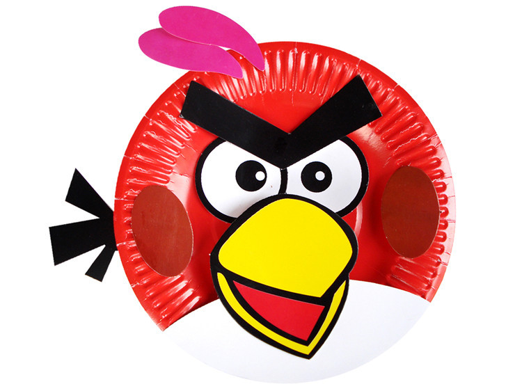 卡通纸盘画幼儿园 diy手工制作材料包儿童创意益智玩具彩色纸盘子