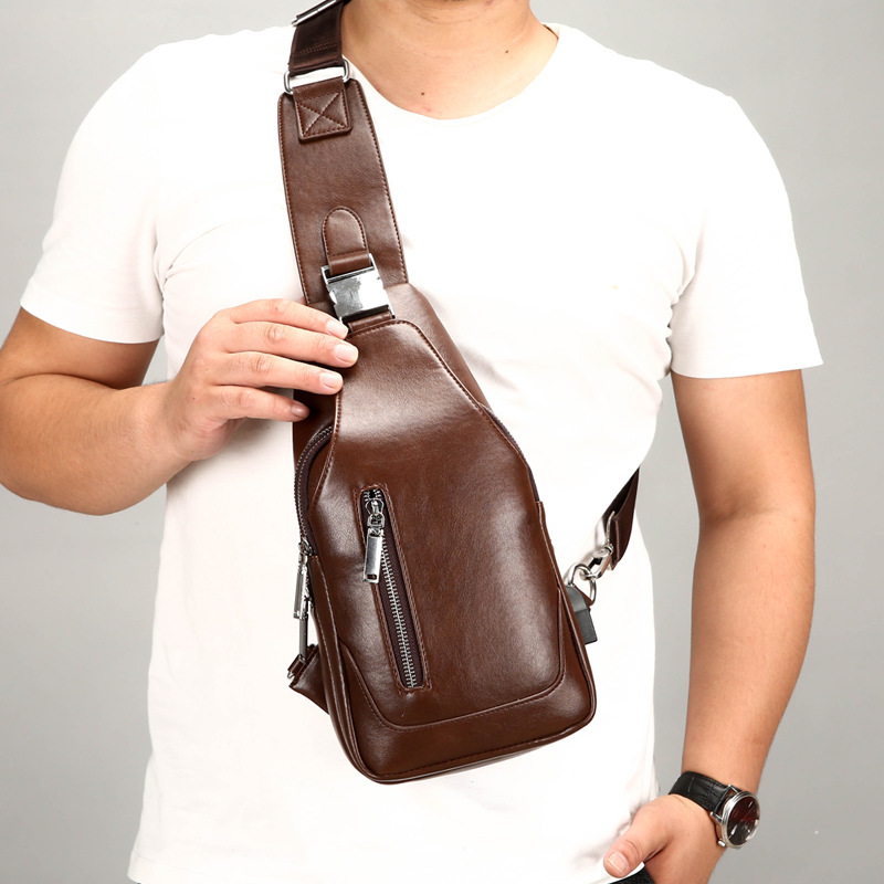 Quality Men's Bag Fashion Chest Bag Waist Bag Casual Business Messenger Bag Men's Shoulder Bag Mobile Phone Bag One Piece Dropshipping