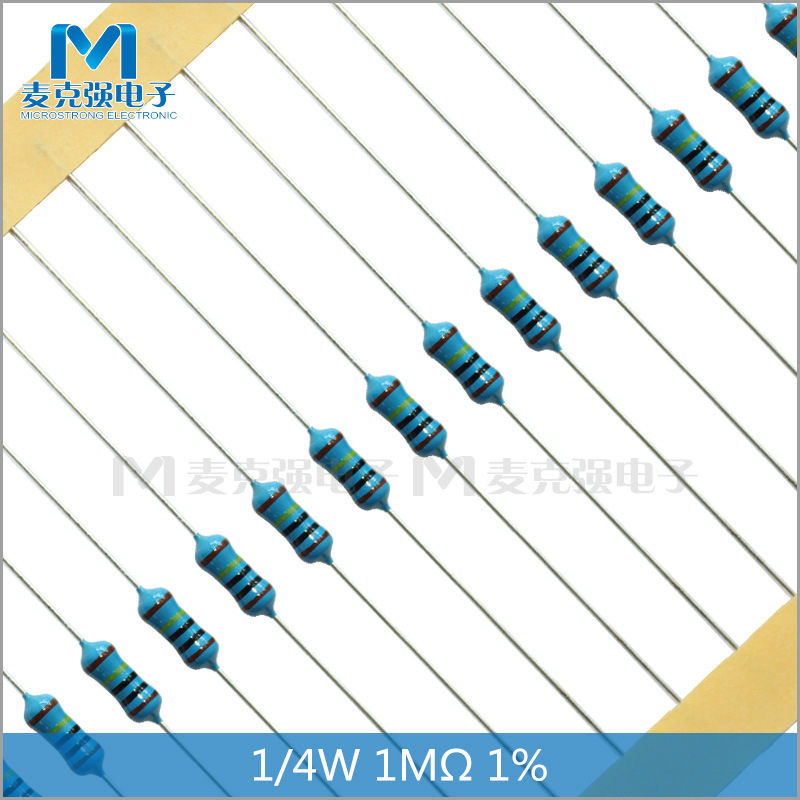 25w 1/4w 1m 1%五色环电阻 棕黑黑黄棕 现货-阿里巴巴