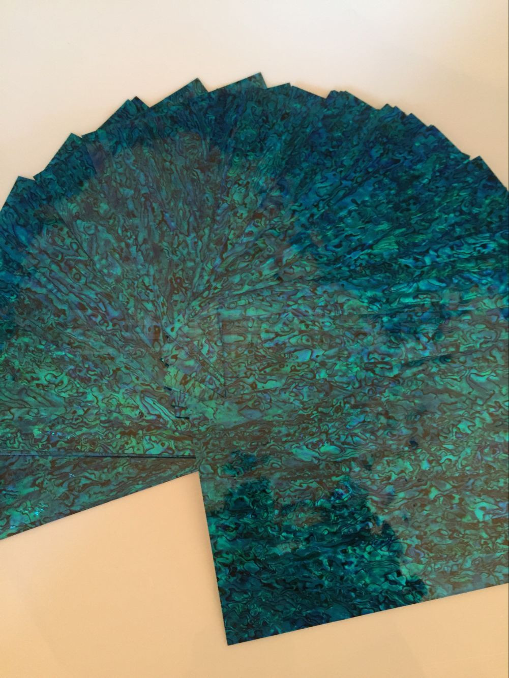 天然绿色鲍鱼贝壳纸贝壳薄片乐器家具地板雕花镶嵌工艺品首饰盒