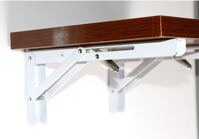 弹簧可折叠支架 托架三角架 墙壁挂折叠餐桌用活动边置物90度支架