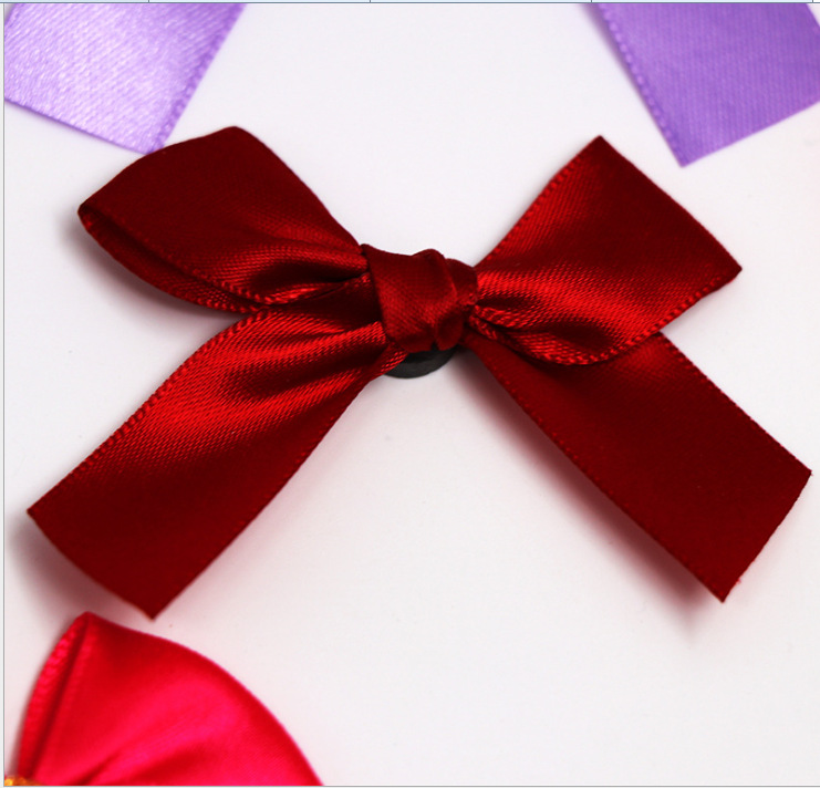 diy 缎带蝴蝶结 礼盒配饰蝴蝶结 简易缎带手打结 支持来样订做