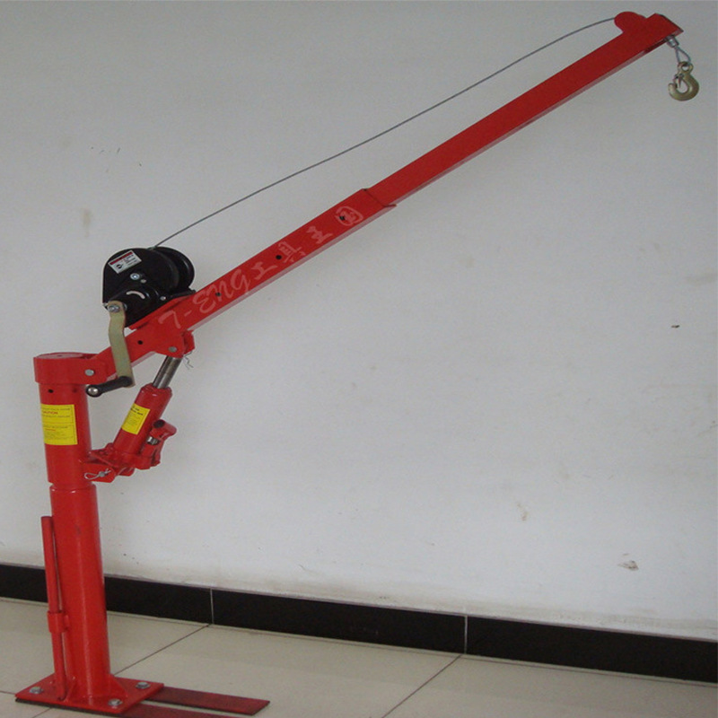 折叠式室外移动车载小型小吊机 手动轻便装修建筑24v车载吊机